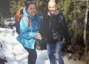 Derek und ich im Schnee